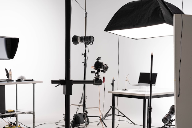 Séance de photographie de produits dans un studio photo professionnel. Photo de haute qualité