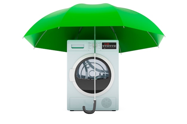 Sèche-linge sous parapluie rendu 3D