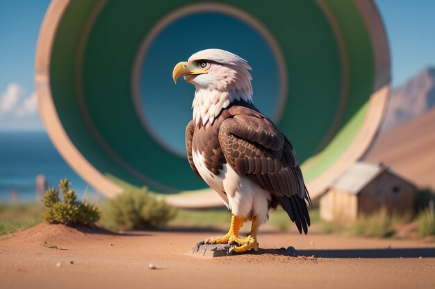 Le seigneur du ciel, l'aigle, les griffes tranchantes, le bec dur, la protection des animaux sauvages.