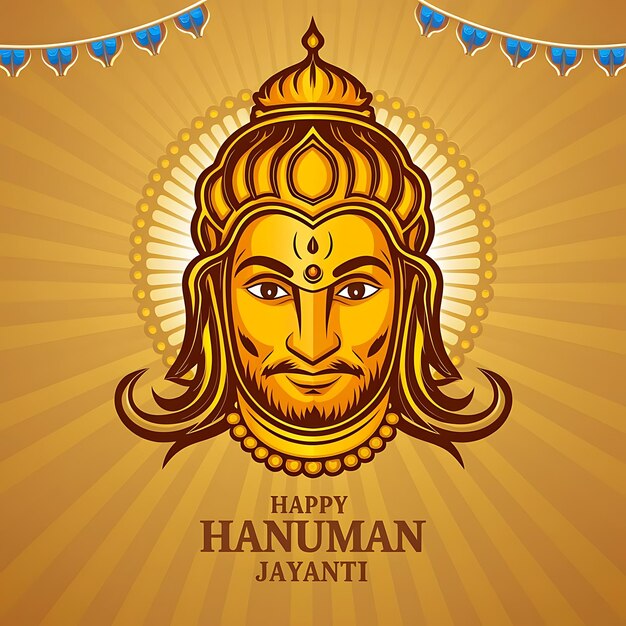 Photo le seigneur hanuman pour la conception de l'illustration de hanuman jayanti