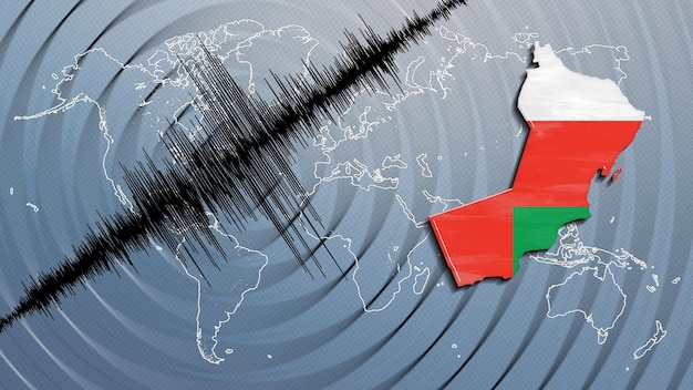 Séisme d'activité sismique Carte d'Oman Échelle de Richter