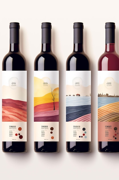 une sélection de bouteilles de vin de différentes couleurs