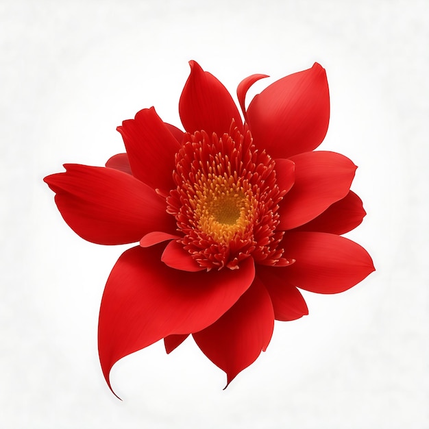 Sélection de logo de fleurs vectorielles à silhouettes écarlates