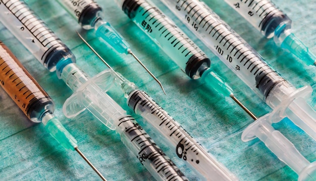 Photo sélection des seringues et de l' injection hypodermique