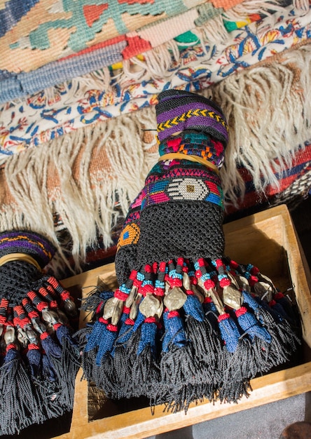 Photo sélection de tassels traditionnels turcs ottomans dans diverses couleurs