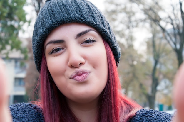 Selfie dans le parc