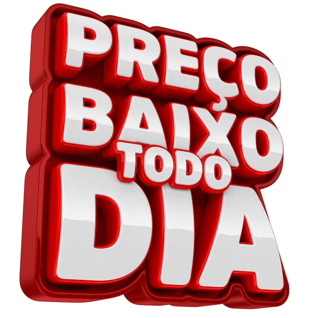 Selo 3D Preo Baixo Todo Dia Direita PNG (en anglais seulement)