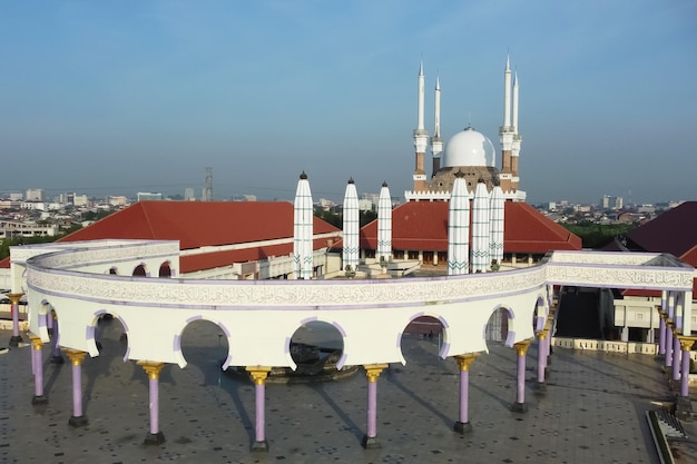 Semarang Indonésie 9 avril 2022 Vue aérienne de la Grande Mosquée centrale de Java Masjid AgungSemarang