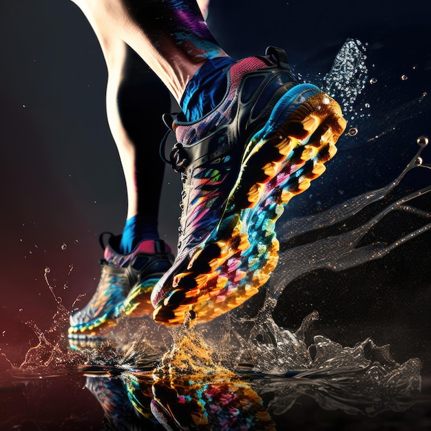 Semelles multicolores Trail Runner39s Style de performance de traction