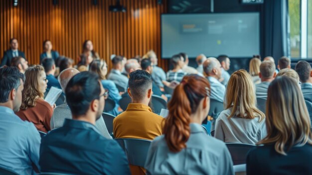 Photo séminaire-conférence avec la participation d'un groupe de professionnels