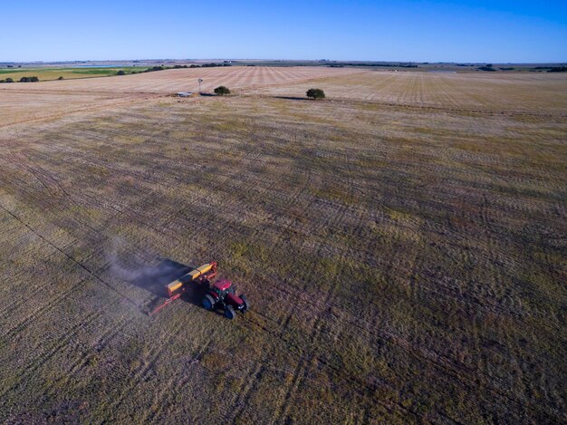 Semis direct dans le champ argentin Province de La Pampa Argentine