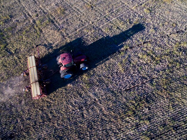 Semis direct dans le champ argentin Province de La Pampa Argentine