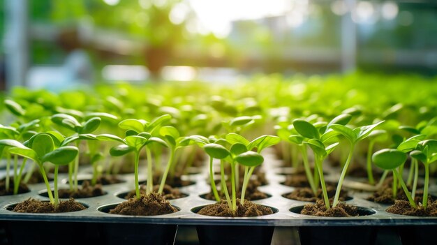 Les semis à la ferme Jardinage Cultivation de pousses et de plantes AI IA générative