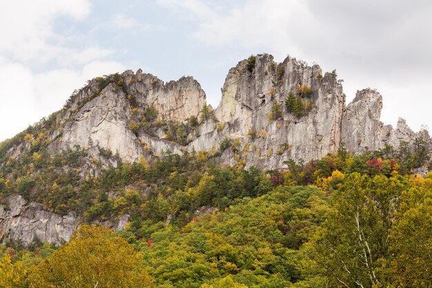 Seneca Rocks en Virginie-Occidentale