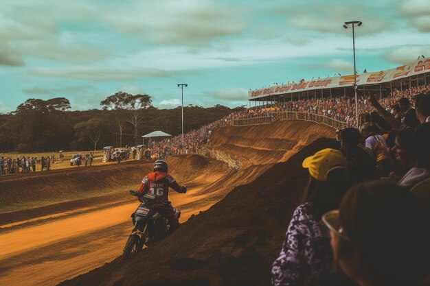 Sensations fortes en pleine nature Motocross déchaîné dans la nature