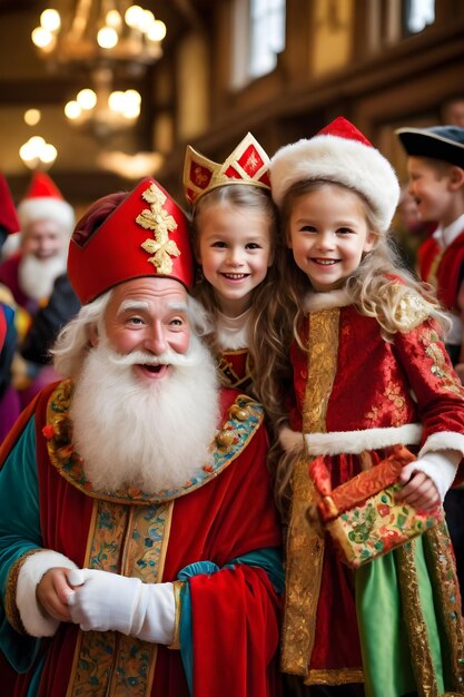 Photo sentez l'esprit festif dans la célébration du sinterklaas