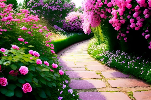 Sentier fleuri