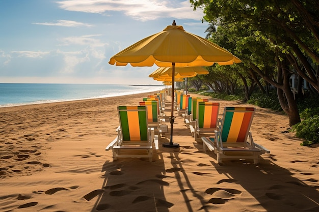 Un sentier sinueux à travers la plage