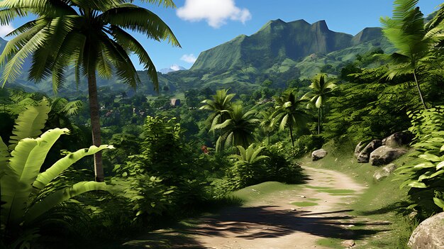 Photo le sentier tropical