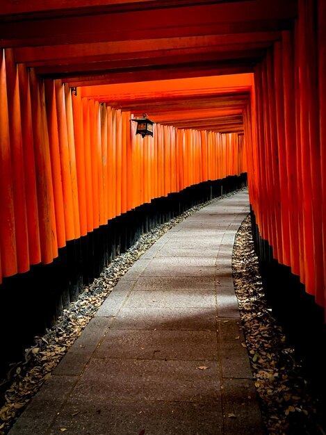 Photo un sentier vide menant au temple