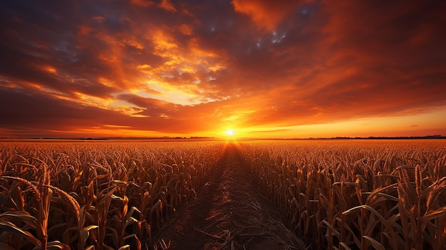 Sérénité au coucher du soleil Une vue à couper le souffle