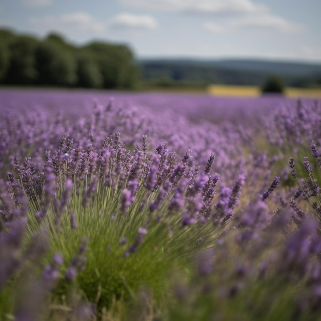 Sérénité des champs de lavande en fleurs