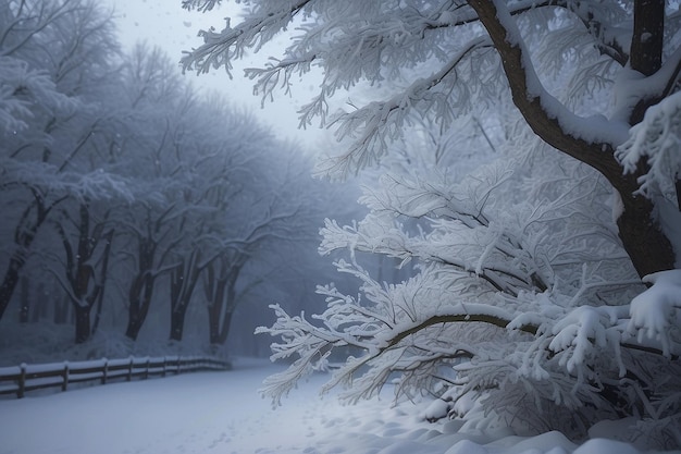 Serenité de la chute de neige Des flocons de neige réalistes qui tombent