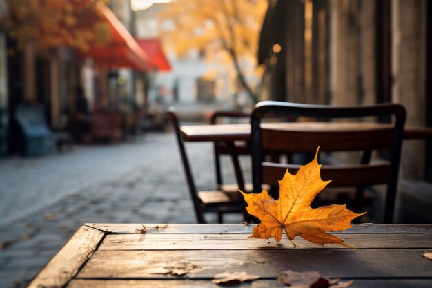 La sérénité dans la solitude Capturant l'essence de l'automne dans une rue européenne vide