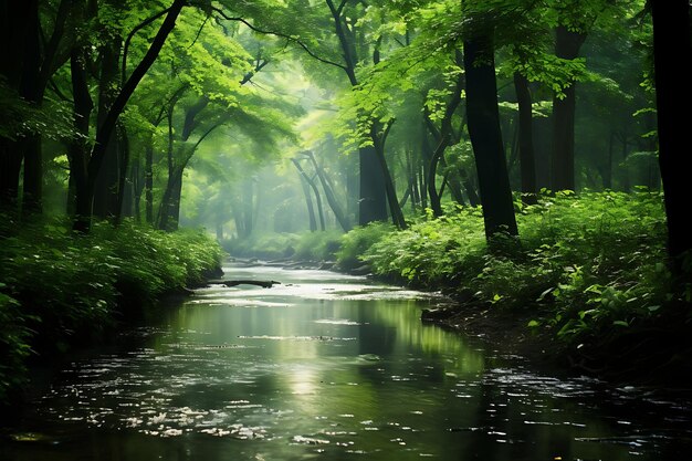 La sérénité écologique dans les paysages verts photo de paysage vert