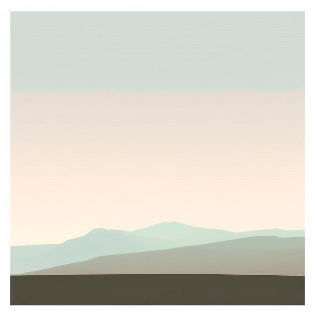 Sérénité monochrome Une représentation minimaliste du vaste horizon en niveaux de gris