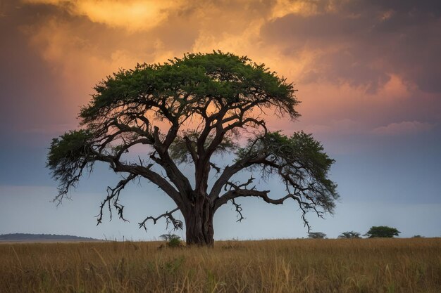 Photo la sérénité sous le ciel africain