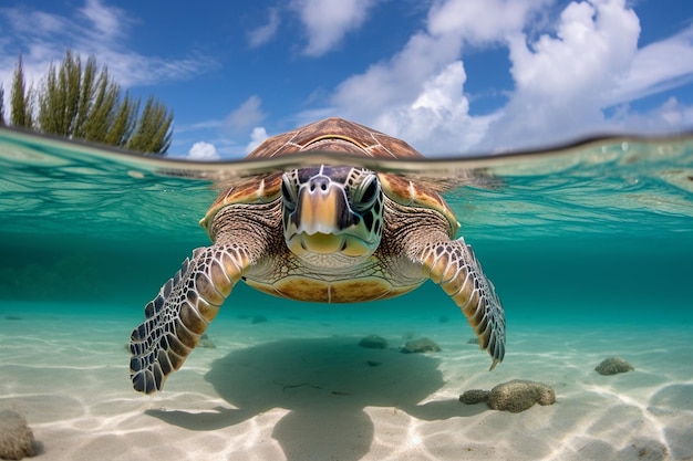 La sérénité de la tortue de mer