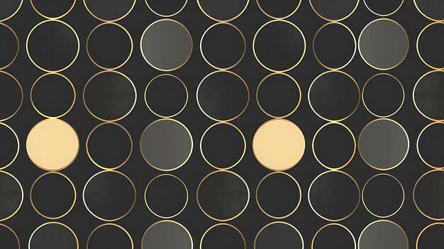 une série de cercles avec un cercle jaune au milieu