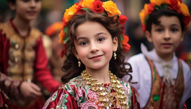 Une série de clichés sincères d'enfants qui profitent des festivités de Nowruz