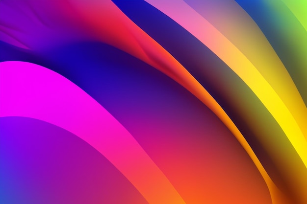 une série colorée de lignes colorées d'arc-en-ciel avec différentes couleurs