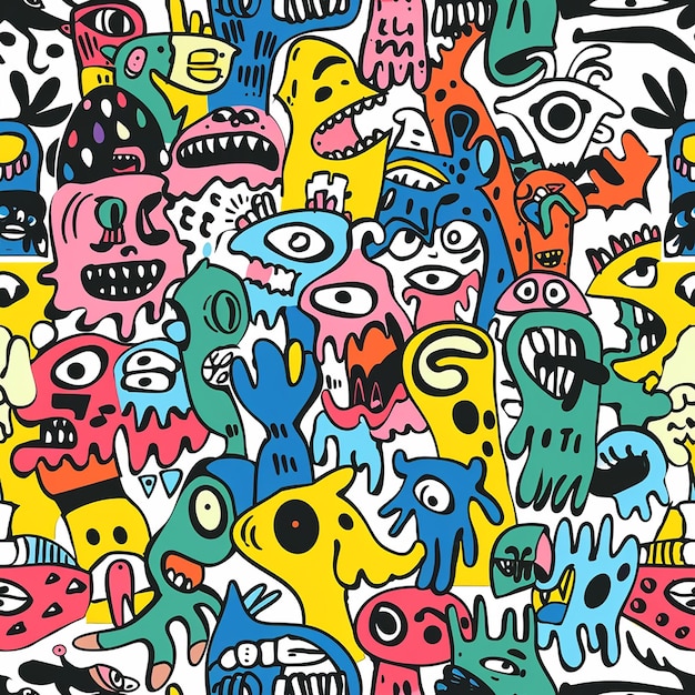 une série colorée de personnages de dessins animés avec le mot quote le mot quote en bas