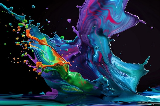 une série colorée de pulvérisations est indiquée avec le mot " couleurs "