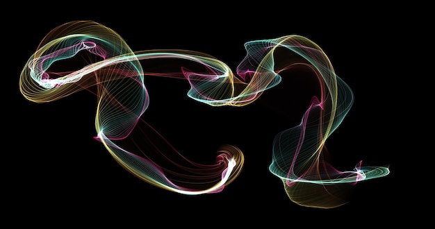 une série de lignes colorées avec le numéro 2