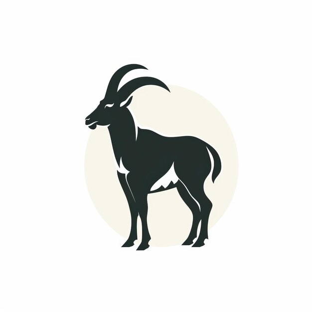 Photo série de logos à la silhouette de chèvre gracieuse
