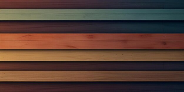 une série de panneaux en bois avec une bordure verte et brune