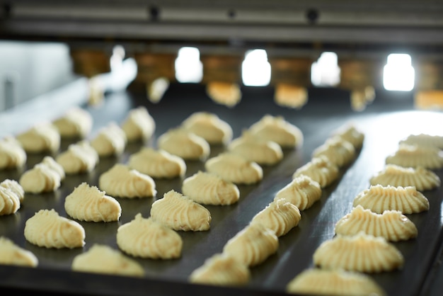 La série de pâte crue sur la ligne de boulangerie