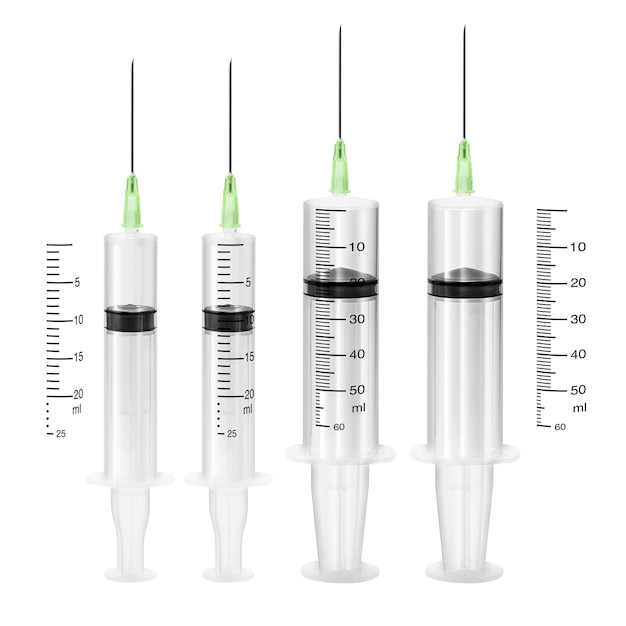 Seringue médicale isolée