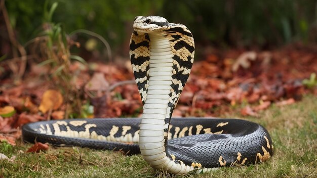 Le serpent cobra roi en gros plan