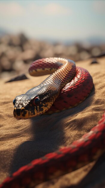 Un serpent dans le désert