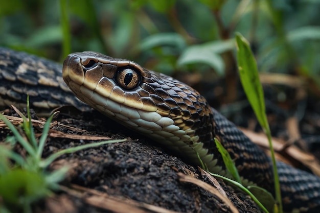 Le serpent dans la nature sauvage
