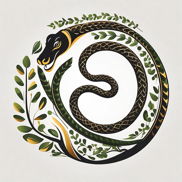 Serpent enroulé autour d'une branche