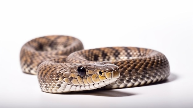 Photo un serpent avec un fond blanc