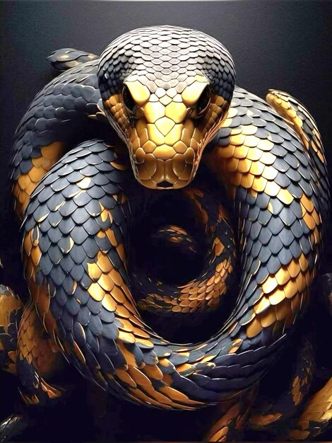 Le serpent noir doré