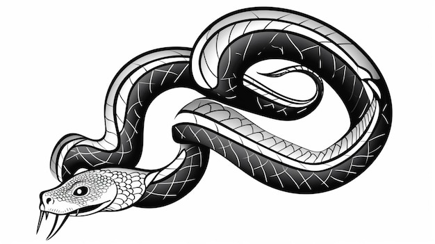 Un serpent avec un serpent au milieu