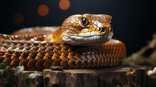 Les serpents sont un sous-ordre de la classe des reptiles de la division Scalyidae créatures venimeuses prédatrices effrayantes et belles écailles et peau dangereuses